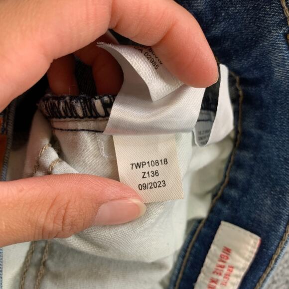 Lucky Brand Jeans Womens 6/28 Bridgette High Rise Skinny Distressed Shark Bite - Picture 8 of 12